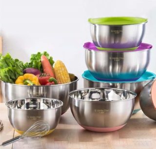 1. Umite Chef Stainless Steel Metal Large Mixing Bowls with Airtight Lids